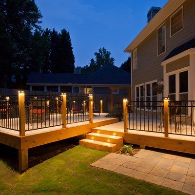 Stone Deck With Metal Railings - Picture 1084 | Decks.com