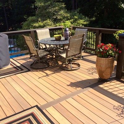 Two tone composite deck - Picture 3166 | Decks.com